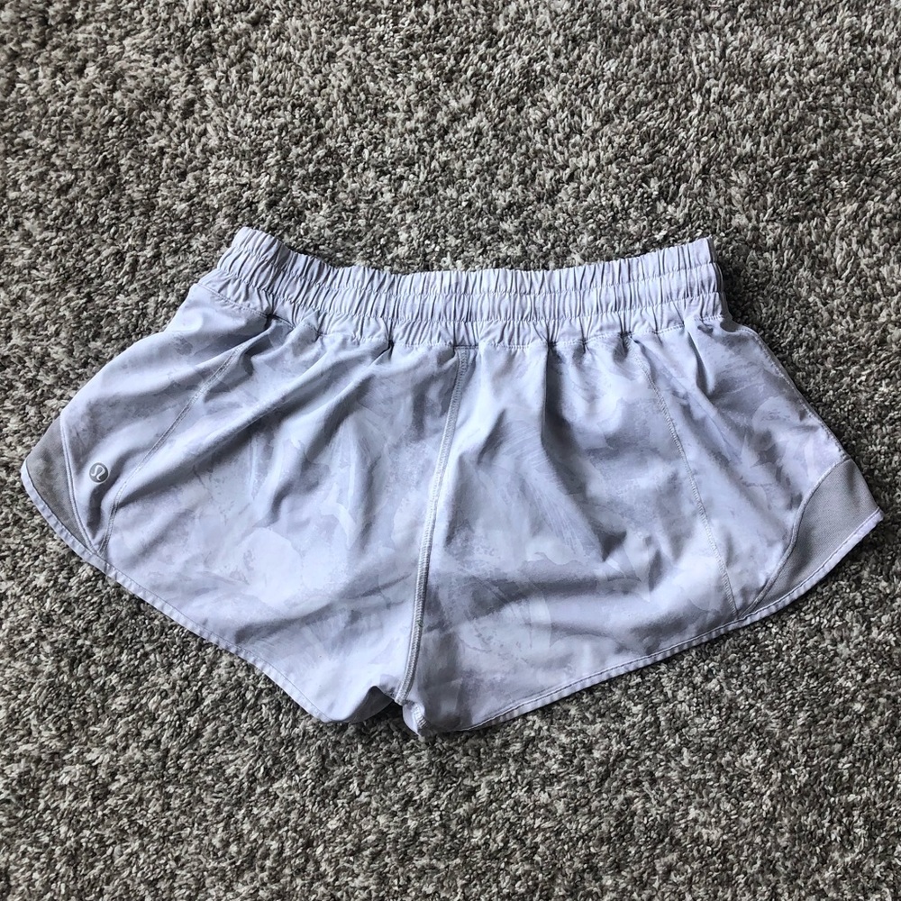 White Patterned Lululemon Shorts - image 2